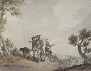 Französische Soldaten auf dem Marsch