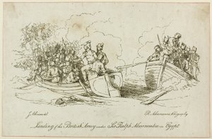 Landung der britischen Armee unter Abercrombie von John Augustus Atkinson