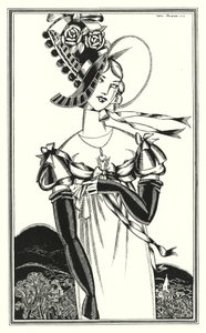 Illustration für Don Juan von Lord Byron: Ein Hut, den das schöne Geschlecht trägt von John Austen