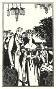 Illustration für Don Juan von Lord Byron: Juan wurde in die beste Gesellschaft aufgenommen von John Austen