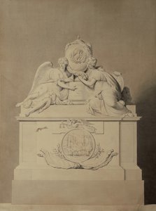 Entwurf für das Denkmal für Kapitäne Harvey und Hutt in der Westminster Abbey, um 1804 von John Bacon