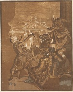 Das Wunder des Heiligen Markus (rechte Seite) von John Baptist Jackson after Jacopo Tintoretto