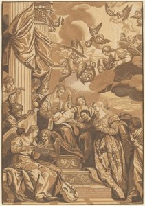 Mystische Hochzeit der Heiligen Katharina von John Baptist Jackson, after Veronese