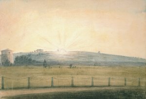 Sonnenuntergang vom Observatorium in Oxford gesehen, 20. Dezember 1784