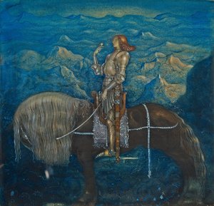 Ein Ritter. Unter Gnomen und Trollen von John Bauer