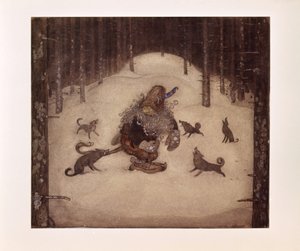John Bauer, Troll und Wölfe