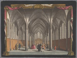 Ansicht des Innenraums der Temple Church in London von John Boydell