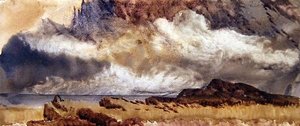 Nebel steigt in den Highlands auf von John Brett
