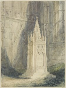 Entwurf für das Chatterton-Kenotaph in der St. Mary Redcliffe Kirche von John Britton