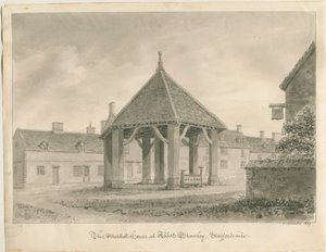Abbots Bromley - Markthaus und Pranger von John Buckler