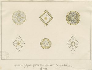Blithfield Kirche - bemaltes Glas (1823) von John Buckler