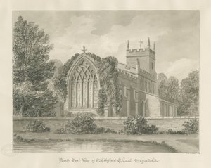 Blithfield Kirche (Sepia-Zeichnung)