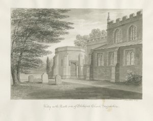 Blithfield Kirche: Sepiazeichnung, 1847