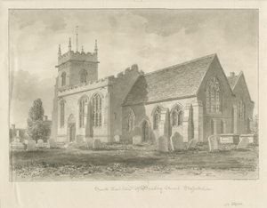 Bradley Kirche: Sepiazeichnung, 1842