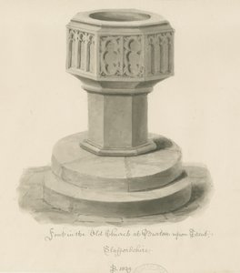 Burton-upon-Trent - Taufbecken in der alten Kirche