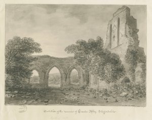 Croxden Abbey: Sepia-Zeichnung von John Buckler