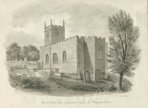 Endon Kirche (Sepia-Zeichnung) von John Buckler