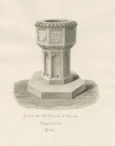 Taufbecken in der Walsall Kirche [