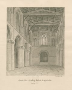 Innenraum der Tutbury Priory Kirche von John Buckler