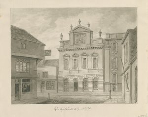 Lichfield - Rathaus: Sepiazeichnung