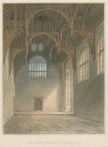 Hampton Court - Innenansicht der Halle von John Buckler