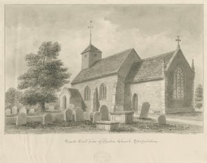 Ranton Kirche: Sepiazeichnung, 1842