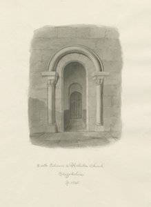 Rolleston Kirche - Südeingang von John Buckler