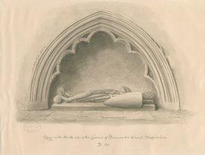 Swynnerton Kirche - Effigie von John Buckler