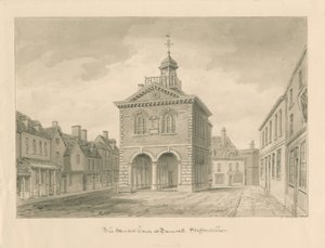 Tamworth - Das Markthaus: Sepiazeichnung