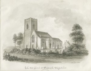 Die alte Kirche in Biddulph, Staffordshire, 1844 von John Buckler