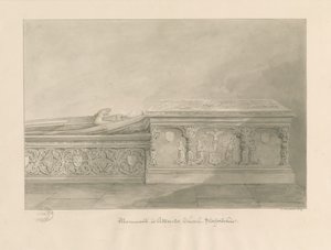 Uttoxeter Kirche - Gräber von Thomas Kinnersley und einer Frau