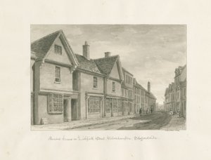 Wolverhampton - Alte Häuser in der Lichfield Straße von John Buckler