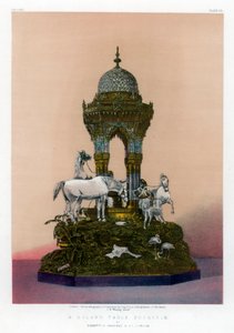 Ein silberner Tischbrunnen, 19. Jahrhundert von John Burley Waring