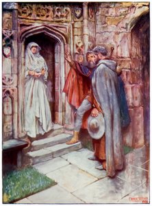 Christian vor Diskretion aus Die Pilgerreise von dieser Welt zu der, die kommen wird von John Bunyan von John Byam Liston Shaw