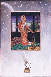 Es gibt keine Brise, die die Hitze der Liebe kühlt, Illustration aus The Garden of Kama (and other lyrics from India), 1920 von John Byam Liston Shaw