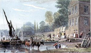 Ein Landungsplatz am Wasser