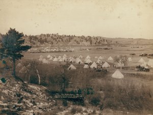General Brooks Lager bei Pine Ridge von John C. H. Grabill