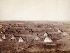Lakota Stammesdorf im Jahr 1891 von John Grabill