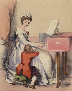 Marie Antoinette singt für den Dauphin, Sohn von König Ludwig XVI.