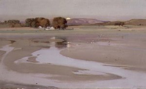 Kintallen Mühle, Mondaufgang von John Campbell Mitchell