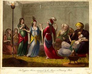 Ägyptischer Harem unterhalten von den Almees oder Tanzmädchen von John Chapman