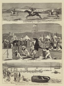 Die Besetzung Zyperns, Skizzen in Larnaca (Gravur) von John Charles (after) Dollman