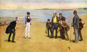 Das Stymie, ein Vierer beim Golfspielen in North Berwick