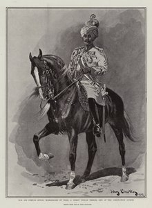 H H Sir Pertab Singh, Maharadscha von Idar, ein großer indischer Prinz, einer der Krönungsgäste