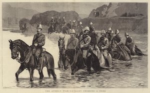 Der afghanische Krieg, Kavallerie überquert eine Furt