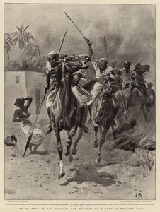 Der Vormarsch im Sudan, die Schrecken eines Dervisch-Baggara-Überfalls