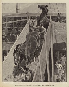 Kriegsvorbereitungen, Verschiffung von Pferden in Southampton