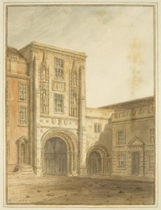 Nordansicht des College-Tors von John Chessell Buckler