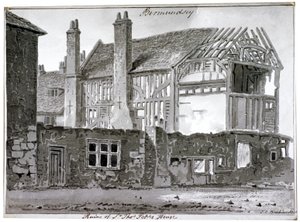 Überreste von Thomas Popes Haus, Mill Lane, Bermondsey, London von John Chessell Buckler