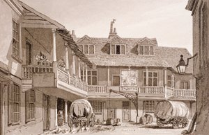 Das Tabard Inn in der Borough High Street, Southwark, London, 1827